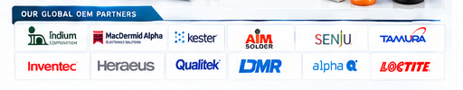 Santronix OEM partner logos for soldering materials